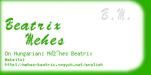 beatrix mehes business card